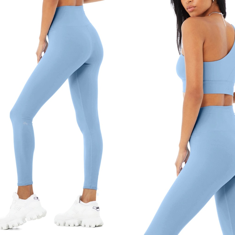 Alo Yoga 7/8 High-Waist Airbrush Legging - Blue Skies